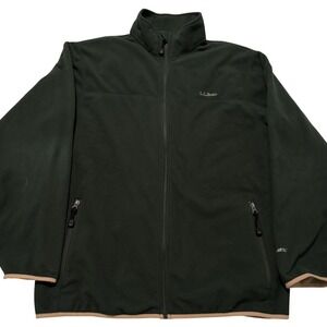 LL Bean Polartec Fleece Jacket Mens Forest Green Full Zip Outdoor Layer XL